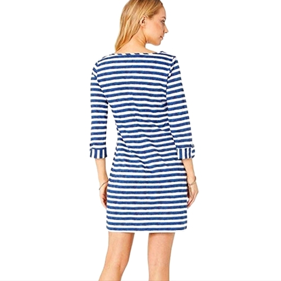 Lilly Pulitzer Marlowe Dress in Bright Navy Positano Stripe - Picture 2 of 16